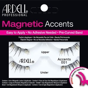NEW ARDELL MAGNETIC ACCENTS EYELASHES 001 with APPLICATOR